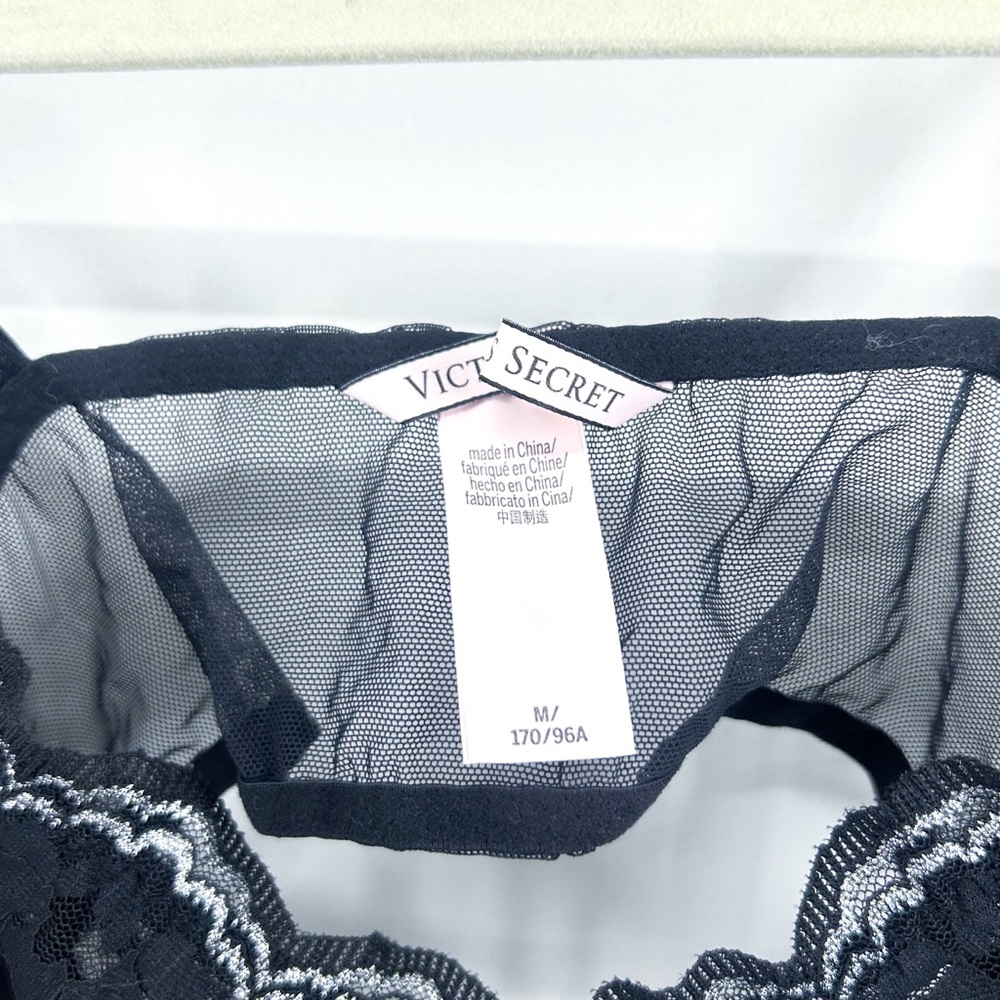 Victoria’s Secret Black Lace Babydoll Sheer Half Slip Medium NWOT - Picture 7 of 7